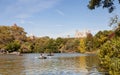 Boats on the Lake in Central Park, New York City Royalty Free Stock Photo