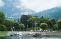 Boats at Lake Como Royalty Free Stock Photo