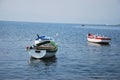 Boats on lake Ohrid Royalty Free Stock Photo