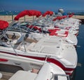 Boats in the Lake Tahoe Marina Royalty Free Stock Photo