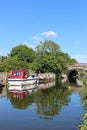 Boats on Lancaster Canal at Garstang, Lancashire Royalty Free Stock Photo