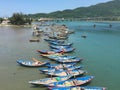 Boats in Lang Co, Hue, Vietnam Royalty Free Stock Photo