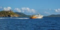 Boats leaving the harbour of Road Town in Tortola