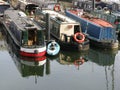 Boats in Limehouse Basin, London, England, UK