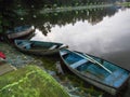 Boats at a local lake in Thane