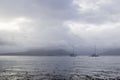 Boats on loch hourn on Isle of Skye Royalty Free Stock Photo