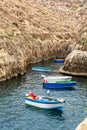 Boats and luzzus - traditional wooden colorful fishing boats Royalty Free Stock Photo