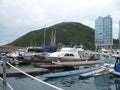 Boats at the marina in Aberdeen, Hong Kong