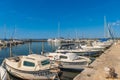 Boats in the marina of Bouzigues on the pond of Thau, in Herault, Occitanie, France