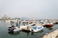 Boats at marina, corniche, Doha, Qatar Royalty Free Stock Photo
