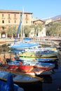 Boats in marine of Torri del Benaco