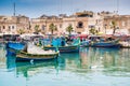 Boats in Marsaxlokk harbor