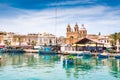 Boats in Marsaxlokk harbor