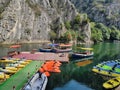 Boats in Matka Lake North Macedonia Royalty Free Stock Photo