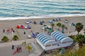 Boats on Mediterranean beach Royalty Free Stock Photo