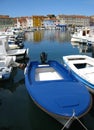 Boats in Mediterranean harbour Royalty Free Stock Photo