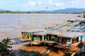 Boats on the Mekong river lao