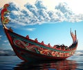 The boats are a mix of Malay, Javanese and Thai styles,