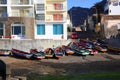 Boats and a modern hotel in in Ponta do Sol, island of Santo Antao, Cape Verde