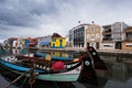 Boats Moliceiros in Aveiro Canal - Portugal Royalty Free Stock Photo