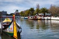 Boats Moliceiros in Aveiro Canal - Portugal Royalty Free Stock Photo