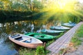Boats on moorage Royalty Free Stock Photo