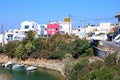 Boats moored in bay at Sissi. Royalty Free Stock Photo