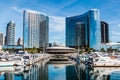 Boats Moored at Embarcadero Marina Park North in San Diego Royalty Free Stock Photo