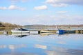 Boats Moored in English Estuary