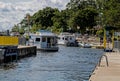 Looking West On The Trent Severn Waterway At Fenelon Falls Royalty Free Stock Photo