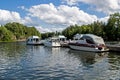 Boats Moored In Fenelon Falls, Ontario Royalty Free Stock Photo