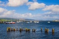 Boats moored in Gourock Bay Royalty Free Stock Photo