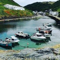 Boats Moored In Harbour at Boscastle