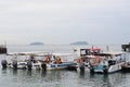 Boats Moored at Jesselton Point Royalty Free Stock Photo