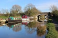 Boats moored on Lancaster canal at Garstang