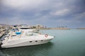 Boats moored in luxury marina,sultanate of Oman Royalty Free Stock Photo