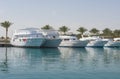 Boats moored in a marina Royalty Free Stock Photo