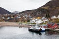 Boats Moored on the Ornes Quayside in Norway