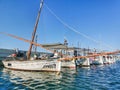 Boats moored in the port of Formentera Royalty Free Stock Photo