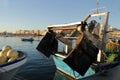 Boats moored in the port of Santa Pola, Alicante. Spain. Royalty Free Stock Photo