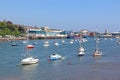 Boats moored on the River Teign in Devon Royalty Free Stock Photo