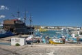Boats moored in seaport of Ayia Napa, Cyprus Royalty Free Stock Photo