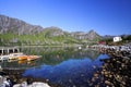 Boats moored in Senja Bay Royalty Free Stock Photo