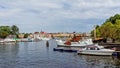 Boats moored at the Skeppsholmen islet