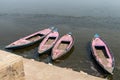 Boats on the Ganges River, Varanasi, India Royalty Free Stock Photo