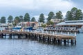 Boats mooring at Moyne river at Port Fairy, Australia