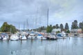 Boats mooring at Moyne river at Port Fairy, Australia