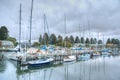 Boats mooring at Moyne river at Port Fairy, Australia