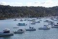 Boats mooring in Pittwater New South Wales Australia