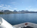 Boats and mountains at Usuahia Argentina